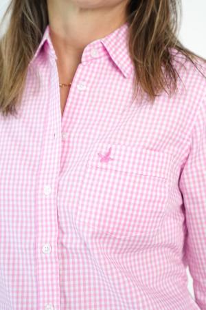 CAMISA CUADROS CLASICA POPLIN MUJER