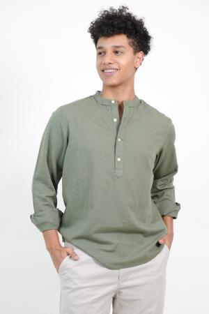 CAMISA CUATRO BOTONES LINO