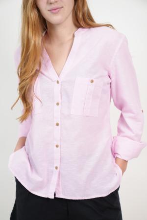 CAMISA DOS BOLSILLOS LINO MUJER