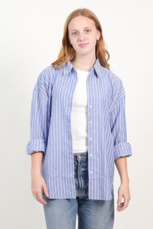 CAMISA RAYADA OVERSIZE OXFORD MUJER