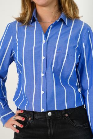 CAMISA RAYADA CLASICA POPLIN MUJER