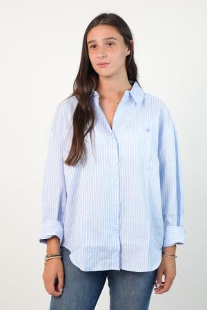 CAMISA RAYADA OVERSIZE OXFORD MUJER