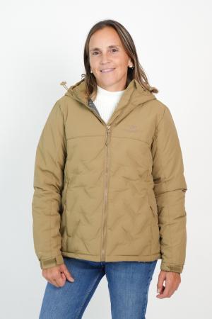 CAMPERA CAP. TASLON TECH SILVER MUJER