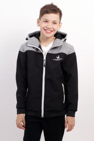 CAMPERA SOFTSHELL COMBINADA GRIS MELANGENEGRO 2