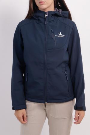 CAMPERA SOFTSHELL CON CAPUCHA MUJER MARINO XL