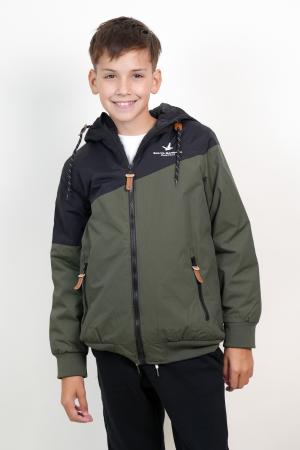 CAMPERA TASLON TECH 2 COLORES  NIÑO NEGROVERDE MILITAR 4