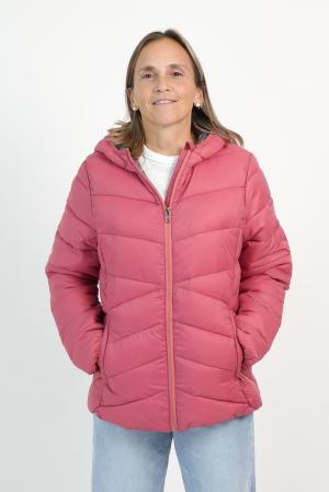 CAMPERA ULTRALIVIANA CCAPUCHA SILVER MUJER