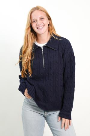 MEDIO CIERRE CON OCHOS MUJER MARINO M