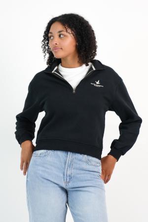 MEDIO CIERRE FELPA MUJER