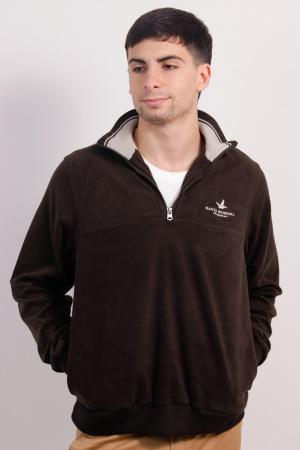 MEDIO CIERRE POLAR CHOCOLATEBEIGE XS