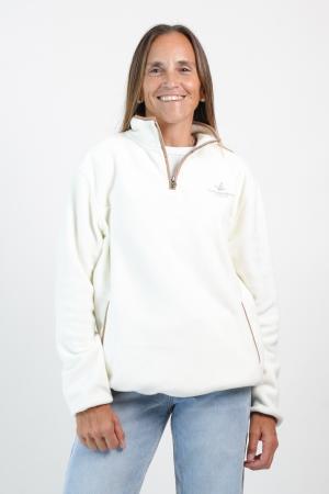 MEDIO CIERRE POLAR COMBINADO MUJER NATURAL XL