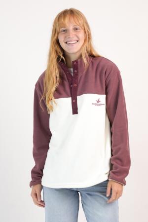 MEDIO CIERRE POLAR DOS COLORES MUJER