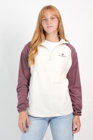 MEDIO CIERRE POLAR LIVIANO COMBINADO MUJER