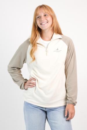 MEDIO CIERRE POLAR LIVIANO COMBINADO MUJER