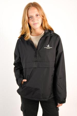 MEDIO CIERRE TASLON MUJER  FORRO POLAR NEGRO XS