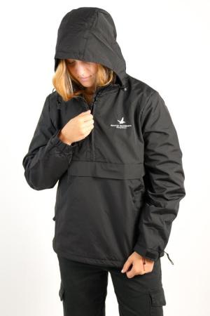 MEDIO CIERRE TASLON MUJER  FORRO POLAR NEGRO XL