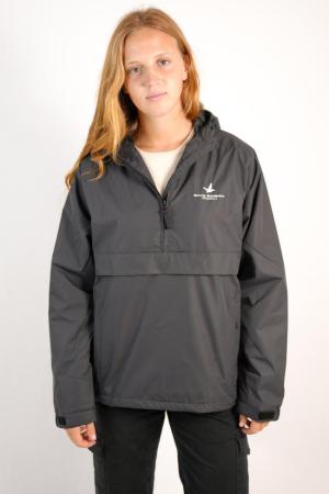 MEDIO CIERRE TASLON MUJER  FORRO POLAR GRIS OSCURO S