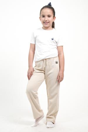PANTALON ALGODON NIÑO CREMA 6