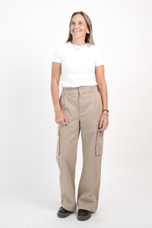 PANTALON CARGO WIDE LEG MUJER