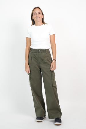PANTALON CARGO WIDE LEG MUJER