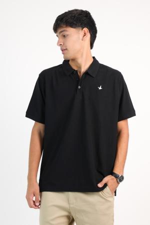 POLO TEXTURIZADA NEGRO XS