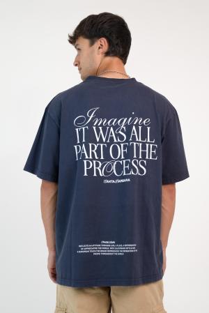 REMERA OVERSIZE  ESTAMPADA PIGMENTADA