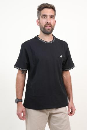 REMERA PIQUE CON CUELLO TEJIDO