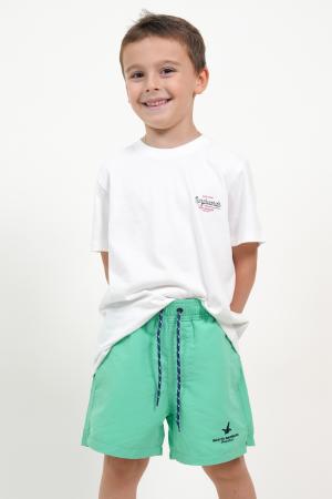 SHORT BAÑO CLASICO NIÑO M1 VERDE CLARO 12