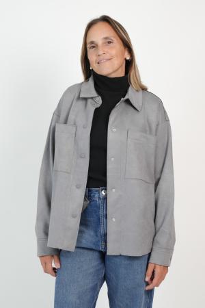 SOBRECAMISA GAMUZA MUJER GRIS M XS
