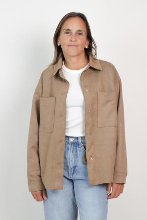 SOBRECAMISA GAMUZA MUJER HABANO S