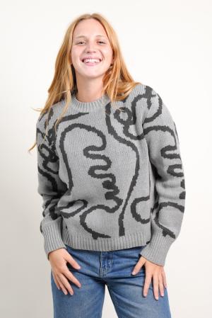 SWEATER COMBINADO MUJER