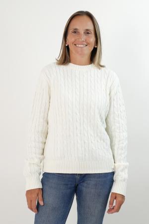 SWEATER CON OCHOS MUJER NATURAL XL