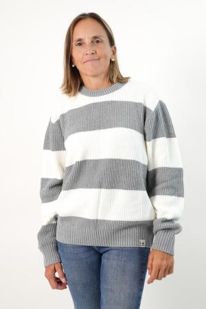 SWEATER DE HILO RAYAS MUJER