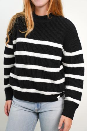 SWEATER PUNTO CON RAYAS MUJER