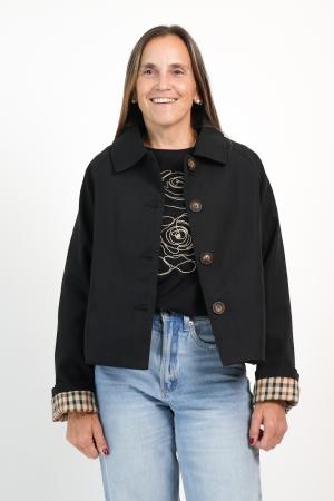 TRENCH CON FORRO A CUADROS