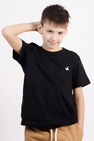 TSHIRT CUELLO REDONDO NIÑO NEGRO 12