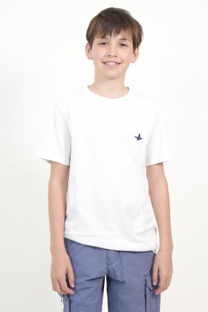 TSHIRT CUELLO REDONDO NIÑO BLANCO 2
